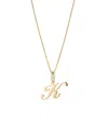 Ana Luisa Solid Yellow Gold Script Letter Necklace