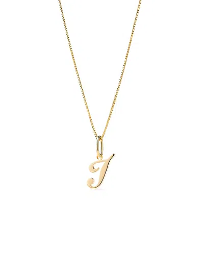 Ana Luisa Solid Yellow Gold Script Letter Necklace