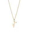 Ana Luisa Solid Yellow Gold Script Letter Necklace