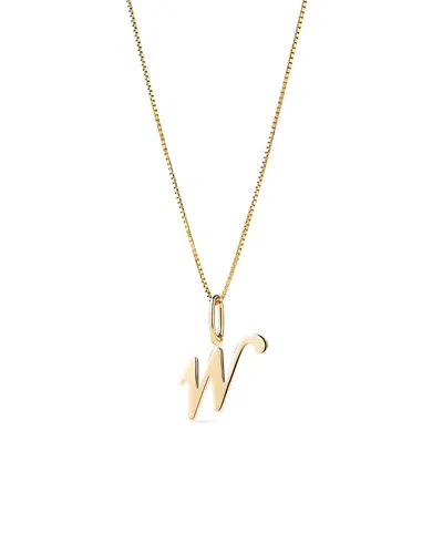 Ana Luisa Solid Yellow Gold Script Letter Necklace