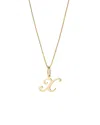Ana Luisa Solid Yellow Gold Script Letter Necklace