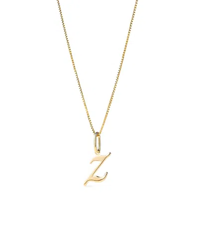 Ana Luisa Solid Yellow Gold Script Letter Necklace