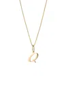 Ana Luisa Solid Yellow Gold Script Letter Necklace In Yellow