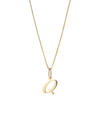 Ana Luisa Solid Yellow Gold Script Letter Necklace