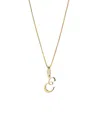 Ana Luisa Solid Yellow Gold Script Letter Necklace