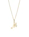 Ana Luisa Solid Yellow Gold Script Letter Necklace