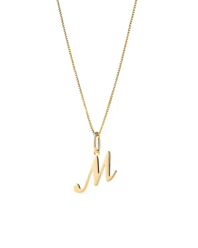 Ana Luisa Solid Yellow Gold Script Letter Necklace