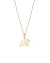 Ana Luisa Solid Yellow Gold Script Letter Necklace