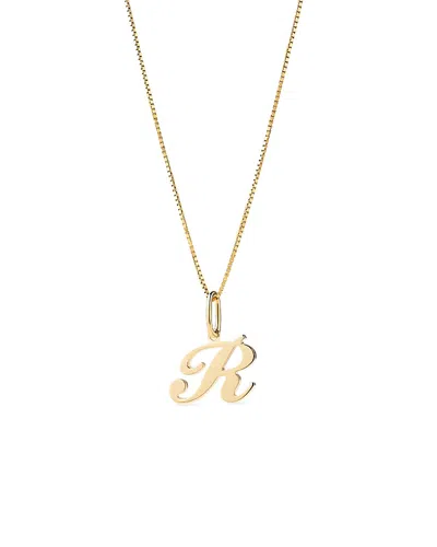 Ana Luisa Solid Yellow Gold Script Letter Necklace