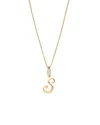 Ana Luisa Solid Yellow Gold Script Letter Necklace