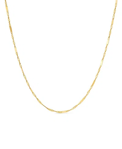 Ana Luisa Solid Yellow Gold Singapore Chain Necklace