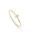 Ana Luisa Solid Yellow Gold Solo Diamond Stacking Ring In Gold