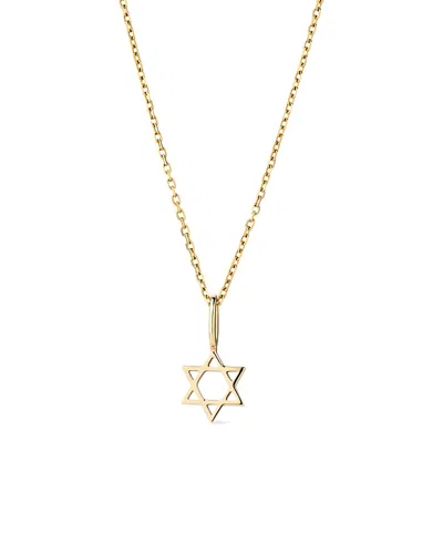 Ana Luisa Solid Yellow Gold Star Of David Necklace