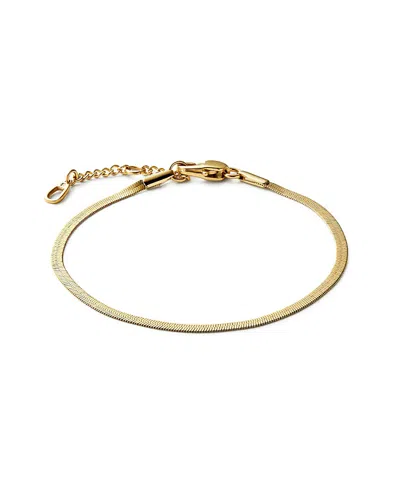 Ana Luisa Stainless Steel Atlas Herringbone Bracelet In Gold