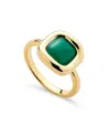 Ana Luisa Statement Ring Clara Ring Green Onyx In Gold