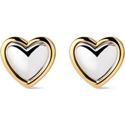 Ana Luisa Lev Stud Two Tone Earrings In Gold