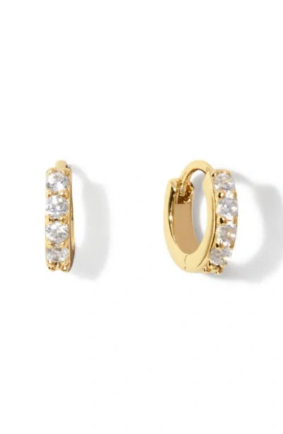 Ana Luisa Suzanne Cubic Zirconia Huggie Hoop Earrings In Gold
