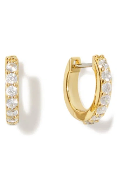 Ana Luisa Suzanne Medium Cubic Zirconia Huggie Hoop Earrings In Gold