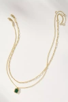 Ana Luisa Temple Green Layered Necklaces, Set Of 2 In Gold