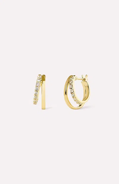 Ana Luisa Toda Double Hoop Earrings In Gold In Purple