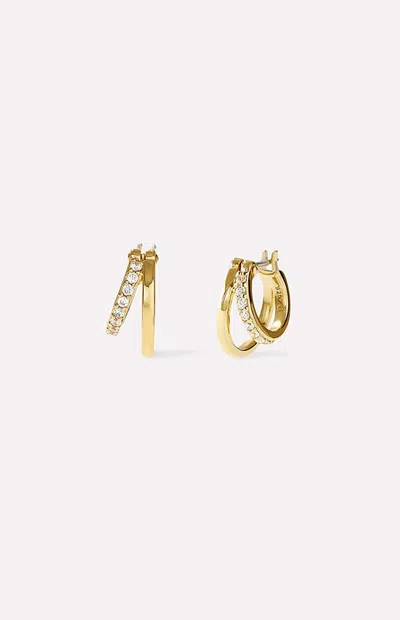 Ana Luisa Toda Mini Double Hoop Earrings In Gold