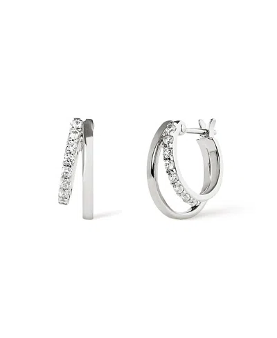 ANA LUISA TODA SILVER DOUBLE HOOP EARRINGS