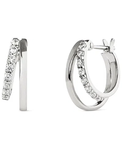 Ana Luisa Toda Silver Double Hoop Earrings In Metallic