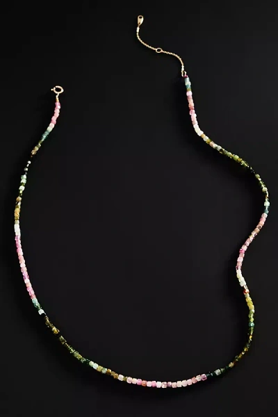 Ana Luisa Tourmaline Beaded Necklace In Gold