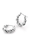 Ana Luisa Twisted Hoop Earrings In Silver