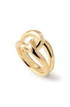 Ana Luisa Violet Loop Statement Ring In Gold