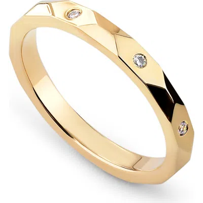 Ana Luisa Walker Faceted Cubic Zirconia Band Ring In Gold
