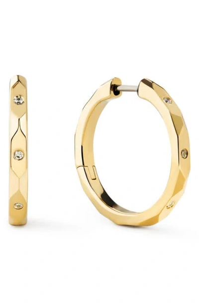 Ana Luisa Walker Faceted Cubic Zirconia Hoop Earrings In Gold