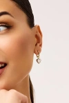 Ana Luisa Wesley Heart Earrings In Gold, Women's At Urban Outfitters