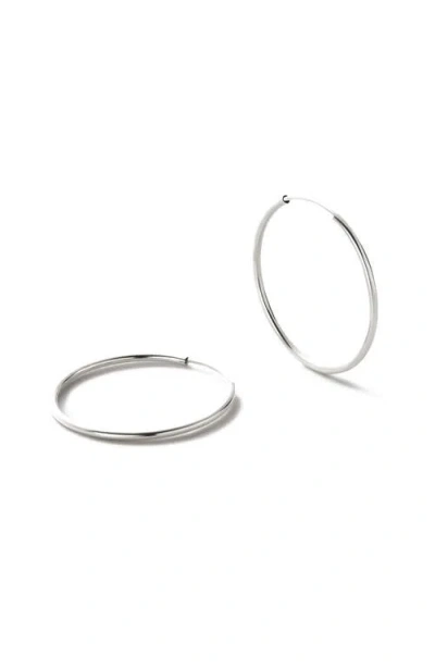 Ana Luisa White Gold Hoop Earrings