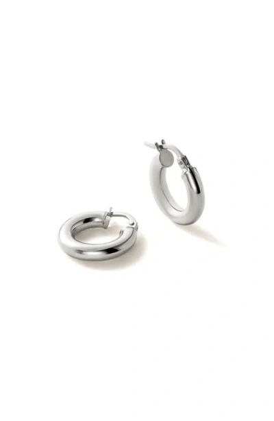 Ana Luisa White Gold Hoop Earrings