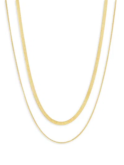 Ana Luisa Women's Alexandria 14k Goldplated Layered Chain Necklace In Brass
