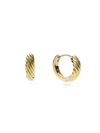 Ana Luisa Women's Casey 14k Goldplated Twist Huggie Hoop Earrings In Brass
