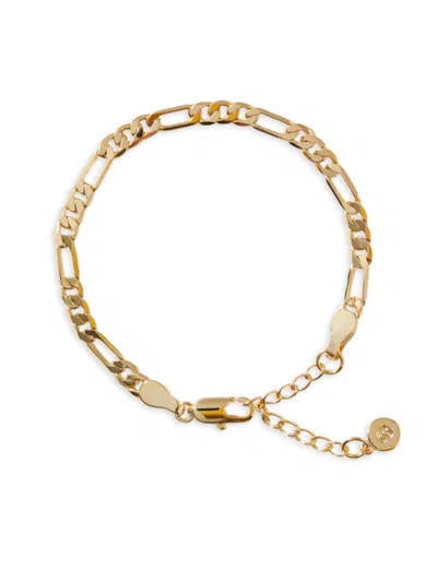 Ana Luisa Women's Elijah 14k Goldplated Bold Figaro Chain Bracelet In Brass
