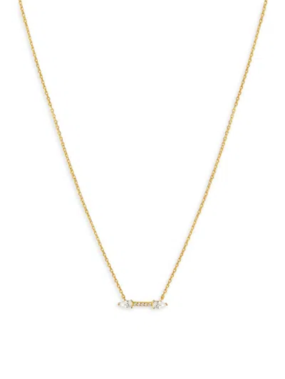 Ana Luisa Women's Ellie 14k Goldplated Sterling Silver & Cubic Zirconia Arrow Pendant Necklace