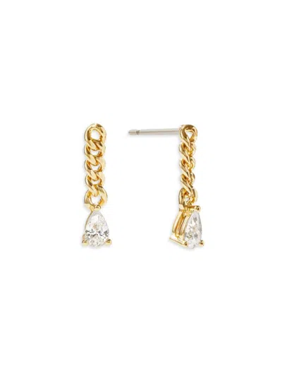 Ana Luisa Women's Kaya 14k Goldplated & Cubic Zirconia Drop Earrings In Brass