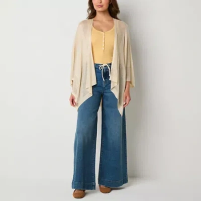 Ana Open Knit Wrap In Sand