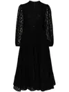 Ana Radu A-line Lace Maxi Dress In Black