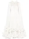 Ana Radu Cape-detailed Maxi Dress In White