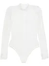Ana Radu Chantilly Lace Bodysuit In White