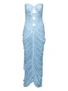 Ana Radu Cut-out Draped Midi Dress In Blue
