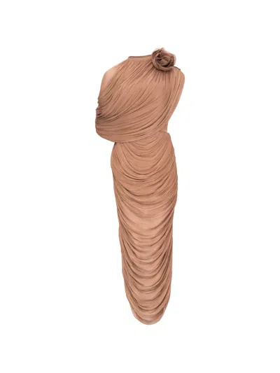 Ana Radu Drape Dress In Pink