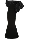 Ana Radu Draped-detailed Gown In Black