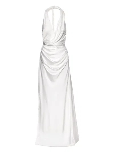 Ana Radu Draped Gown In White