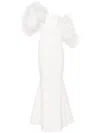 Ana Radu Ruffle-trim Gown In White