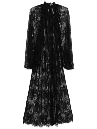 Ana Radu Floral-lace Tunic In Black